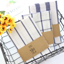 Japanese napkin placemats gourmet photo background cloth fresh large photo props Plaid stripe tea napkin