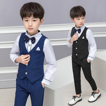 Boy Suits Suit Summer Children Gown Waistcoat Long Sleeve Flower Boy Yingren Boy Casual Ocean Gas Little West Suit