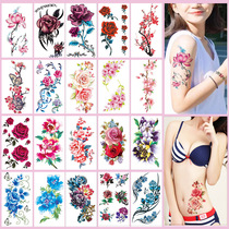 20 Large size tattoo stickers waterproof men and women durable rose arms ins Wind not permanent tattoo scar stickers