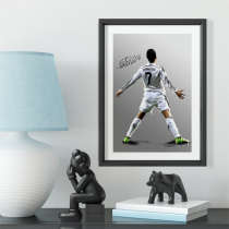 Cristiano Ronaldo classic celebration back Solid wood decorative photo frame Photo wall table decoration Art hanging frame Real Madrid Ronaldo