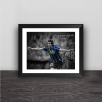 Inter Milan Milito classic lore Solid wood decorative photo frame Photo wall table pendulum hanging frame ornaments Home Inter