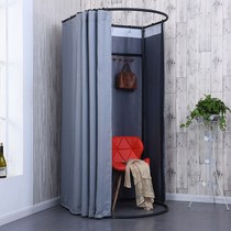 Shopping mall temporary mobile fitting room Clothing store floor-to-ceiling portable foldable simple dressing room display rack door curtain