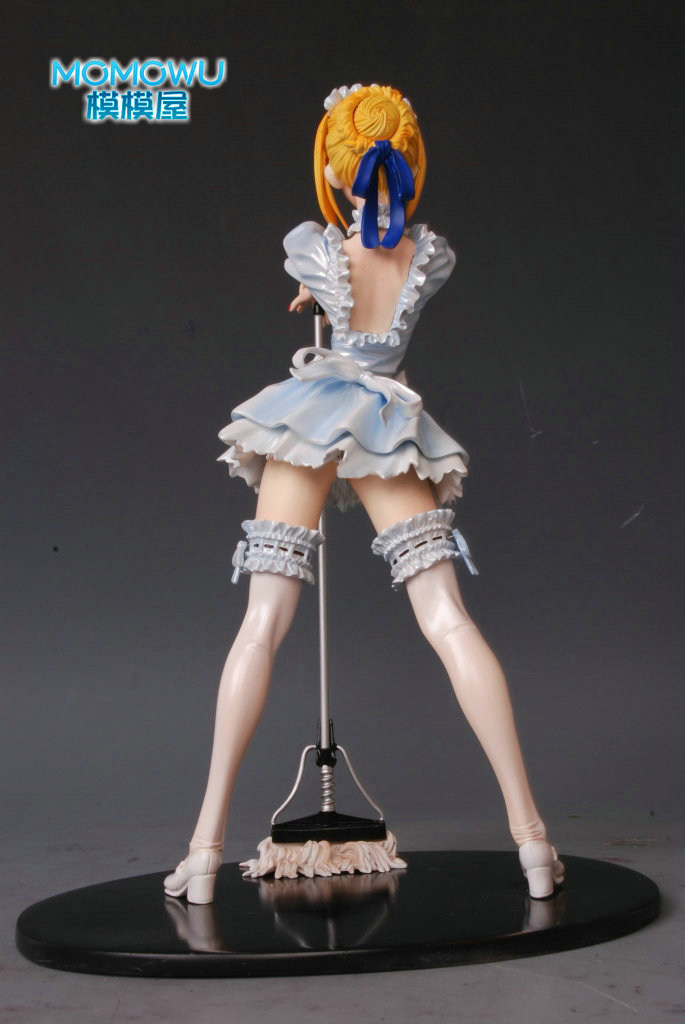 momowu魔改 fate/stay night saber 塞巴女仆工口 红白两色gk手办
