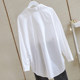 2023 Shirt Women's Spring and Autumn Models Mid-length Layered Wear with Plush Thick Plus Size Power Style Casual White Shirt Women 2023 Shirt Women's Spring and Autumn Models Mid-length Layered Wear with Plush Thick Plus Size Power Style Casual White Shirt Women