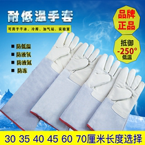 Cowhide thickened LNG filling station antifreeze and cold liquid ammonia liquid nitrogen Anti-liquefied natural gas dry ice Low temperature gloves