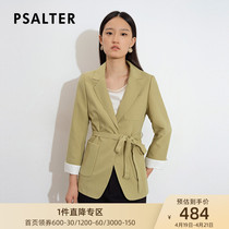 Poetic beauty dress 2021 fall new loose straight cylinder casual lacing double-row buttoned suit jacket
