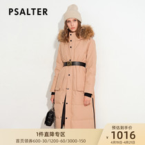 The poetry can be Yan Dresses 2021 Winter new loose China Long raccoon fur collar Even cap white duck down down jacket