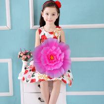 Dance props Peony hand umbrella Games entrance ceremony Stage performance Dance performance square dance hand flower