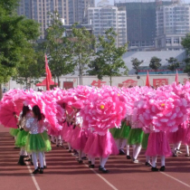 Peony umbrella dance Yangge petal umbrella Games opening ceremony Stage performance Dance performance props flower