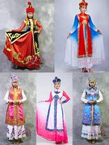 Mongolian performance costume ethnic minority big skirt dance costume horse riding dance wrestling dance Beijing custom rental