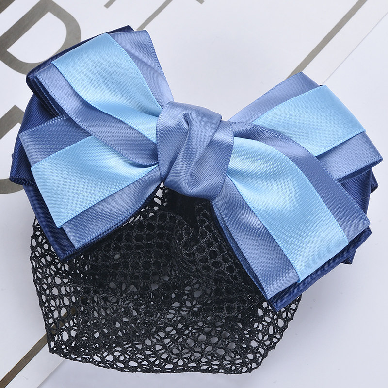 职业头花女带网兜护士空姐银行酒店服务员工作发夹包头发网套发套