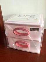 Xinling Desktop 2nd Floor Drawer Transparent Plastic Storage Cabinet Office Desk Organizer Makeup Cabinet Collection Box