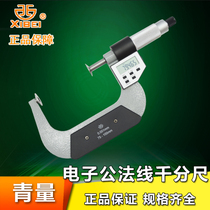 Green quantity digital display electronic public law wire micrometer 0-25-50-75-100 digital display gear paper thickness