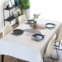 Simple modern abstract geometric figure cotton table fabric home waterproof and anti-hot tea table mat TV cabinet cloth