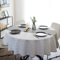 Modern minimalist Nordic cafe cotton and linen hexagonal round table table fabric waterproof and oil-proof Square round table cover cloth