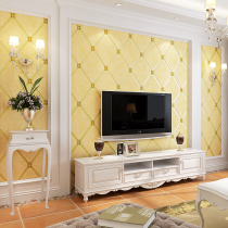 3D three-dimensional lattice non-woven wallpaper modern minimalist bedroom bedside living room sofa TV movie background wall paper