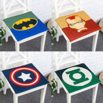 Avengers Iron Man chair pad Cotton and hemp cushion bench Simple chair pad Non-slip dining chair pad Office