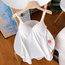 Day single UJIA bra-fit ribbed halter with chest pad scissors and thin one-piece bra small vest A112