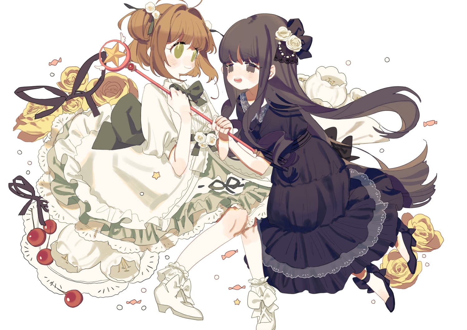 出货魔卡少女樱 小樱 知世 奶油山茶洋裙cosplay女装动漫服装cos