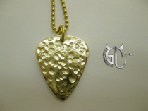Moon surface handmade brass picker necklace concave and convex feeling is not carved