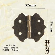 Antique flower small leaf cabinet hardware accessories lace hinge wooden box 32 * 28mm