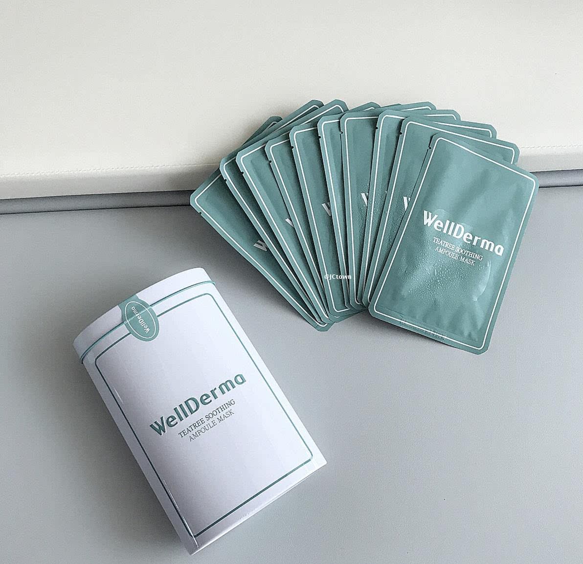 韩国wellderma梦蜗茶露控油营养面膜贴女茶树舒缓镇静补水保湿_7折