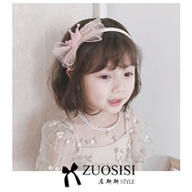 zuosisi Princess childrens hair accessories Little girl Pink crown headband hairpin Baby headdress hairband