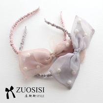 zuosisi Korean high-end Childrens hair accessories Baby princess hair band bow pearl headband