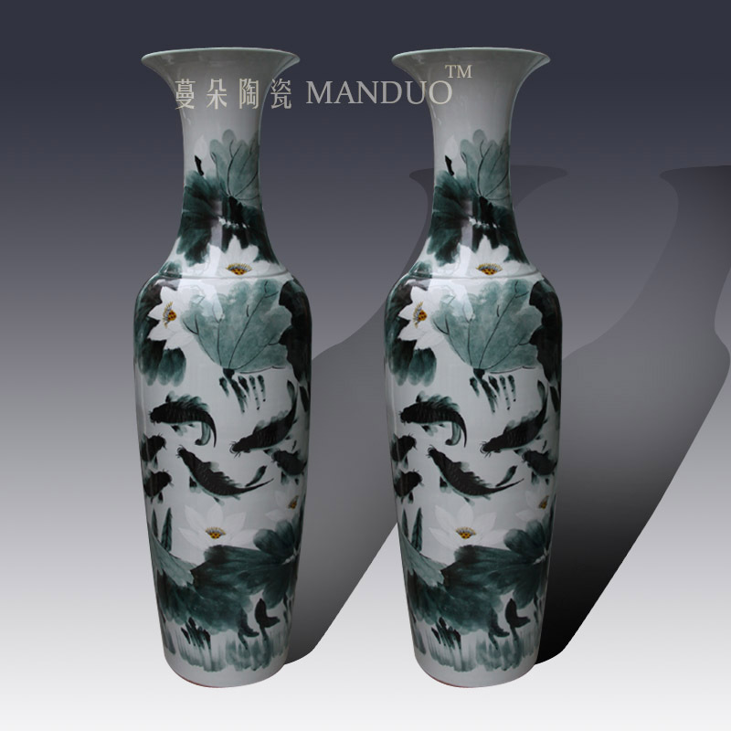 Jingdezhen hand - made years wining the French vase presented the opening a large vase 1.6 meters 1.8 meters tall