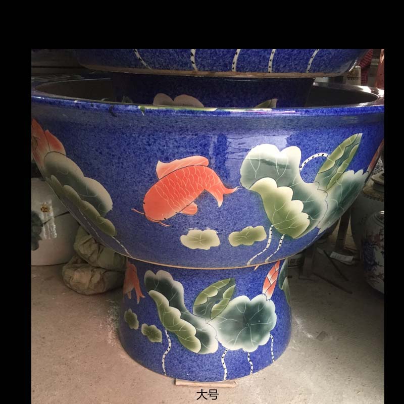 High - grade environmental ceramic porcelain VAT High raise fish a goldfish bowl lotus pond lily ceramic porcelain crock