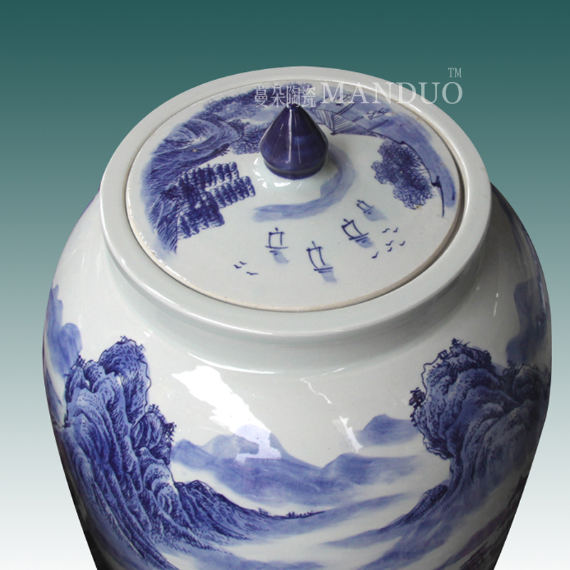 Pu 'er tea cake cover, the seventh, peulthai the high - grade ceramic art cover pot elegant and practical cover pot jingdezhen cover tank