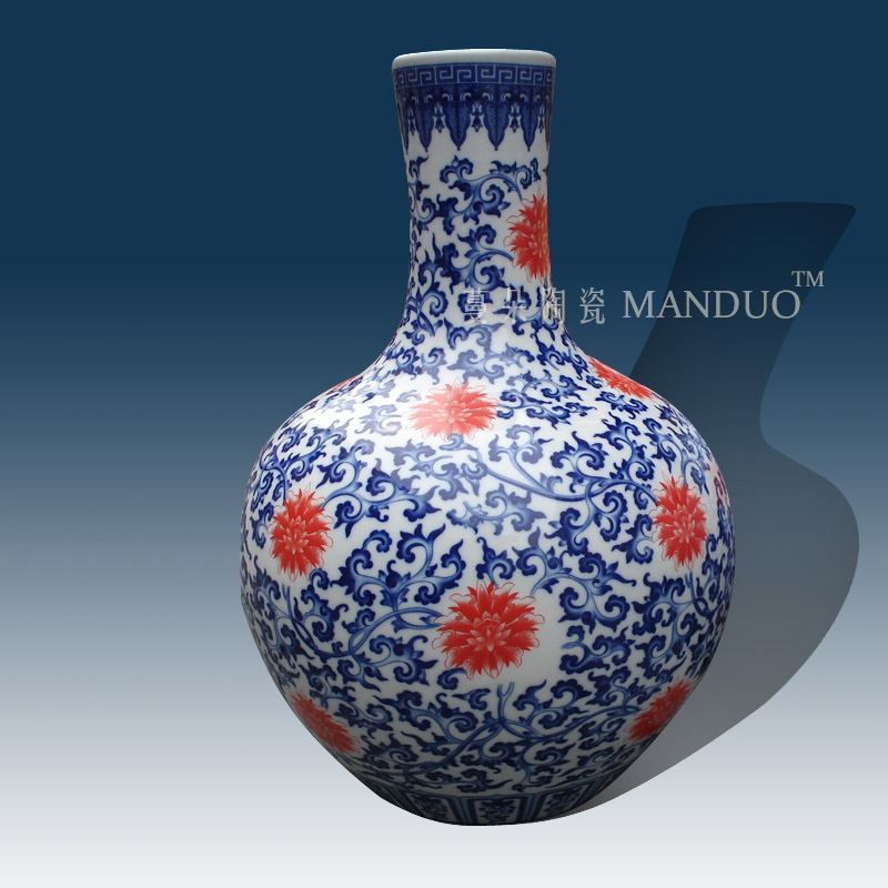 Jingdezhen dragon celestial vase elegant blue and white porcelain dragon decorative vase celestial atmosphere