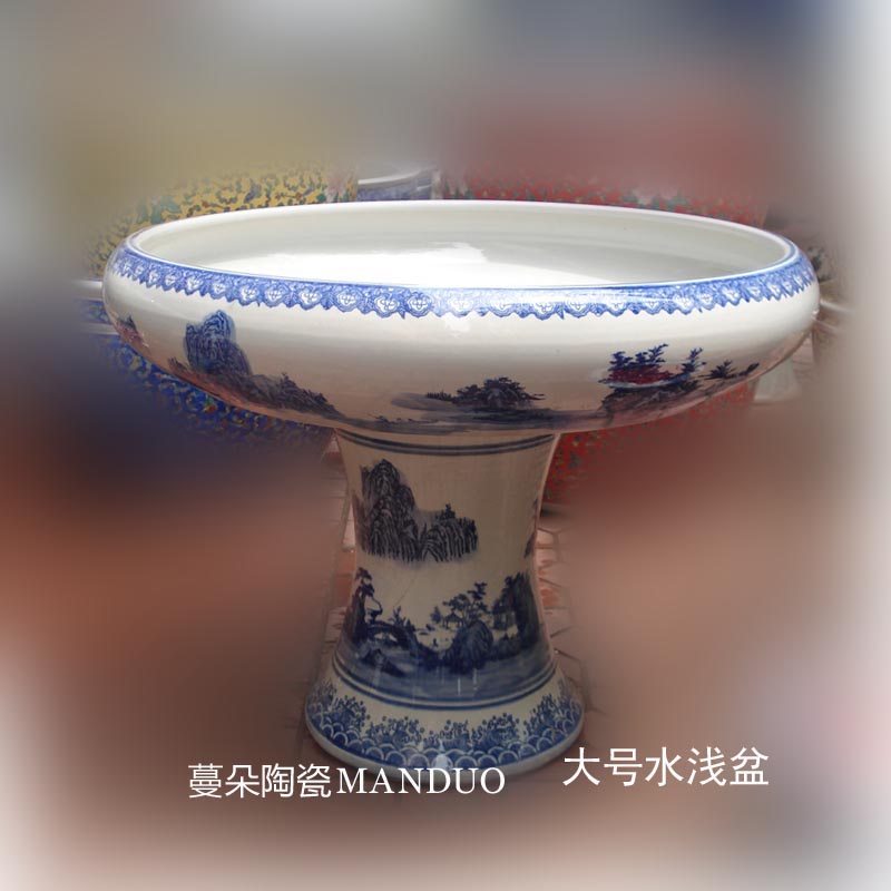 Jingdezhen porcelain Jingdezhen mountain vacation within bonsai rockery high cylinder cylinder between 50 to 55, 76-78