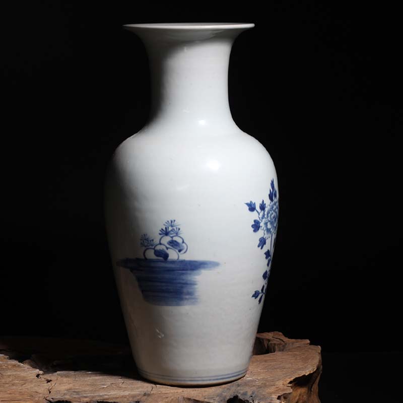 Jingdezhen 50 cm Gao Qinghua dragon vase landing display furnishing articles 30 cm high pastel maid ceramic floret bottle