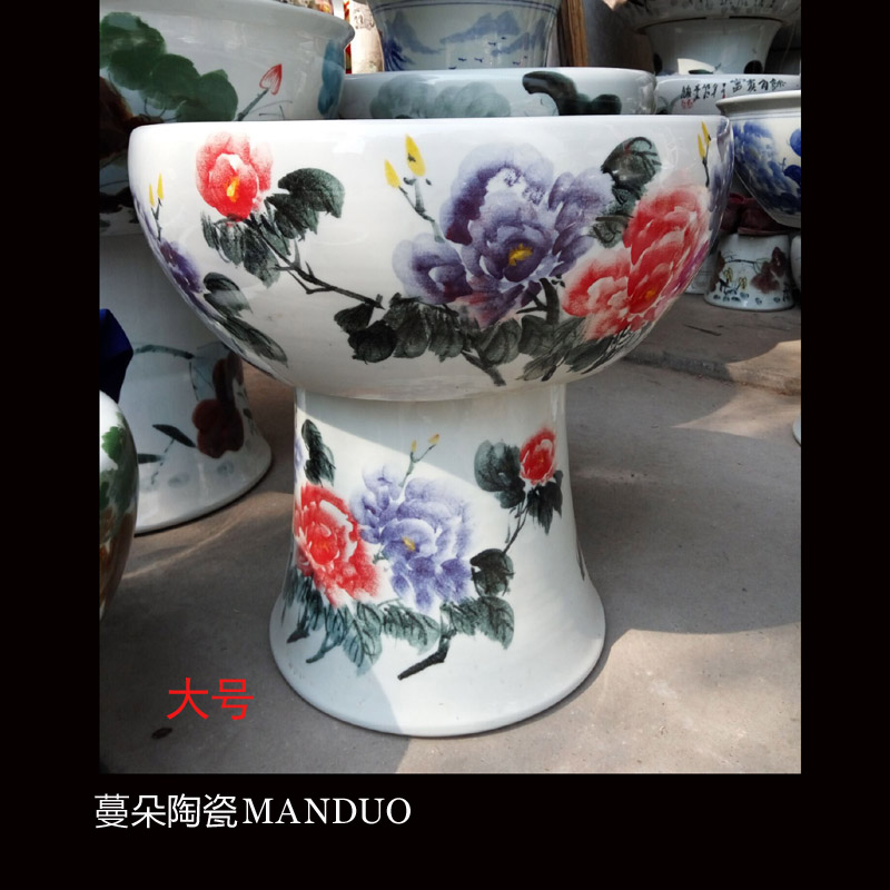 Jingdezhen high ceramic porcelain high aquarium fish breeding goldfish turtle cylinder cylinder M a high - end art