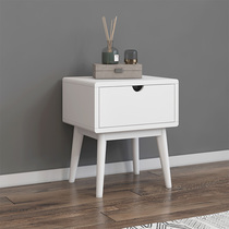 Nordic Solid Wood Bed Head Cabinet Small Family Type Logs Ins Wind Bed Side Cabinet Bedroom Home Simple Lockers Brief