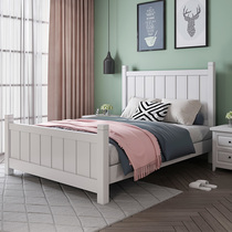 Solid Wood Bed American 1 5 Modern Brief About 1 8m Double Bed White Single Princess Bed Small Household Type Storage High Box