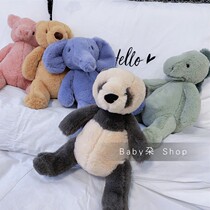 Nordic cute retro Net red panda dinosaur plush toy doll comfort sleeping doll couple gift ins