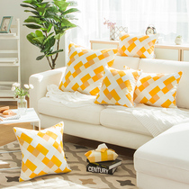 Fabric pillow breathable office waist European simple sofa cushion cover large removable bedside backrest