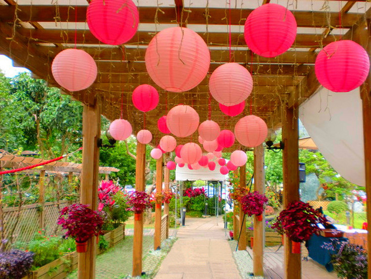 中秋节灯笼纸灯笼吊灯罩婚庆红婚礼彩色灯饰春节元宵节日装饰
