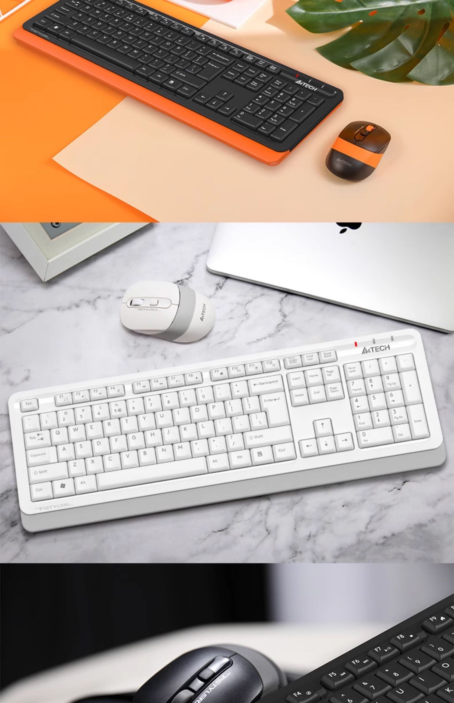 双飞燕fg1010无线键盘鼠标套装超薄静音防水多彩台式笔记本电脑轻