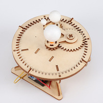 DIY three-ball running instrument Creative puzzle science experiment Primary school students Solar system space planet assembly model