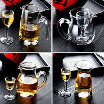 One glass of glass of glass of wine Wine Pot of Maotai Wine White Wine Glasses Two Suits Small Wine Glasses of wine Goblet Goblet