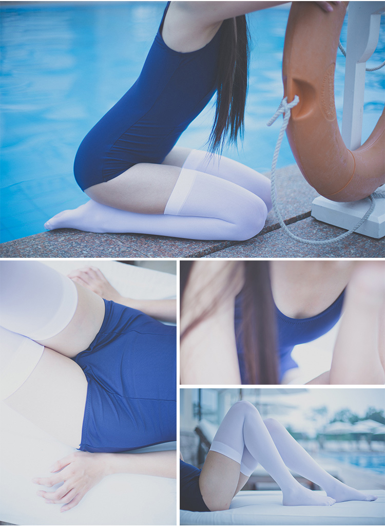 一件包邮学生死库水スクール水着日本学校泳装固定胸垫深蓝色泳衣