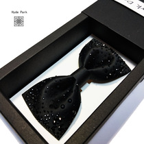 Hyde Park original wedding wedding groom best man host EMCEE banquet Black flash diamond mens bow tie