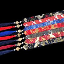 Ancient style ribbon Hanfu bronzing hair belt Super fairy tassel wild hair rope Chinese style ancient clothing hair accessories hair headdress