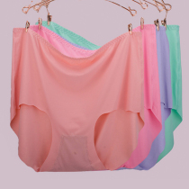 Extra large size underwear ice silk briefs head female fat mm200 pounds in high-waisted pants plus fat increase summer cold thin