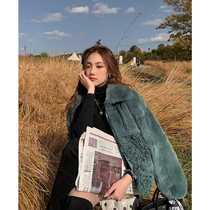CC fur Rosemary new Rex rabbit hair autumn winter fur coat female young style sheep curly hair short