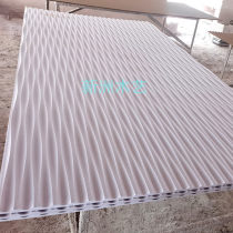 Wave board guard wall corrugated decoration semicircle S outdoor door head concave groove advertising background flower carving pvc density board