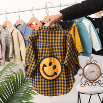 5 1 childrens spring dress long shirt Spring and Autumn new boy foreign style Joker casual Korean coat tide